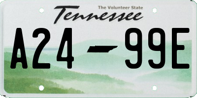 TN license plate A2499E