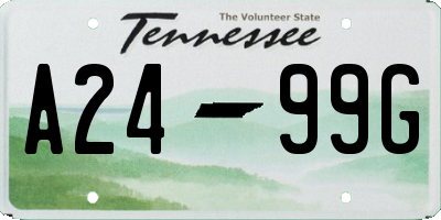 TN license plate A2499G