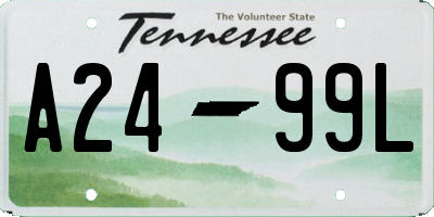 TN license plate A2499L