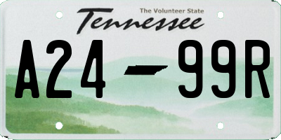 TN license plate A2499R
