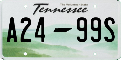 TN license plate A2499S