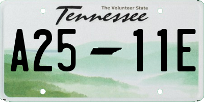 TN license plate A2511E