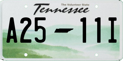 TN license plate A2511I