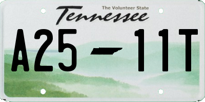 TN license plate A2511T