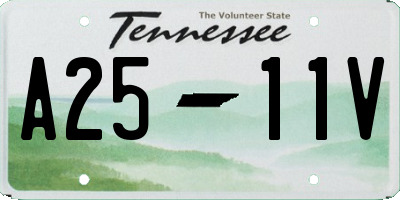 TN license plate A2511V