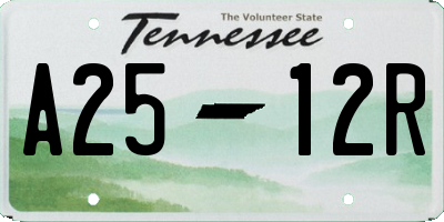 TN license plate A2512R
