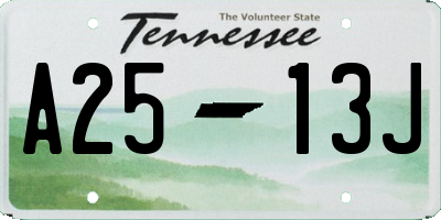 TN license plate A2513J