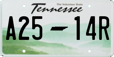 TN license plate A2514R