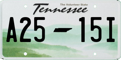 TN license plate A2515I