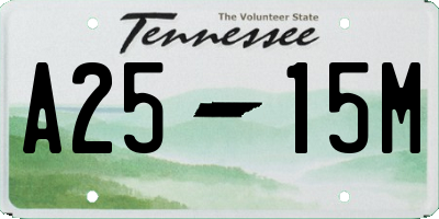 TN license plate A2515M