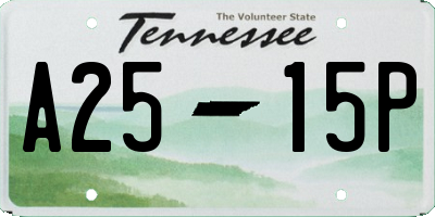 TN license plate A2515P