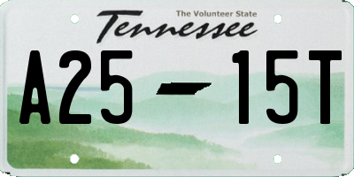 TN license plate A2515T