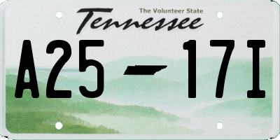 TN license plate A2517I