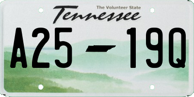 TN license plate A2519Q