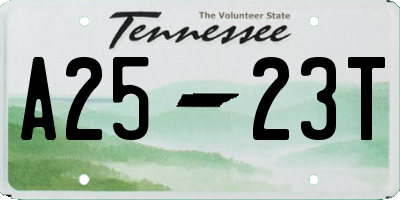 TN license plate A2523T