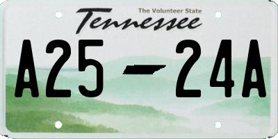 TN license plate A2524A