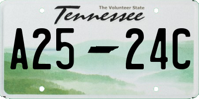 TN license plate A2524C