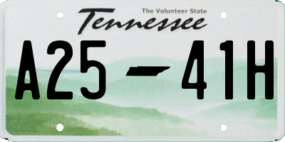 TN license plate A2541H