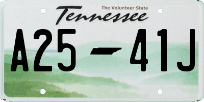 TN license plate A2541J