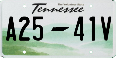 TN license plate A2541V