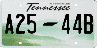 TN license plate A2544B