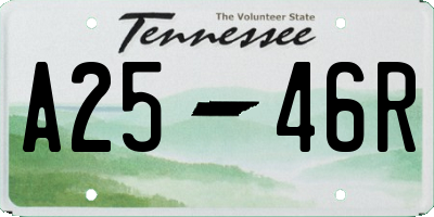 TN license plate A2546R