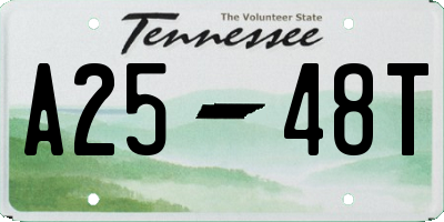 TN license plate A2548T
