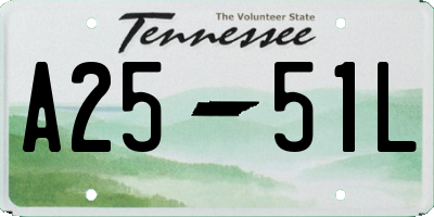 TN license plate A2551L