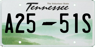 TN license plate A2551S