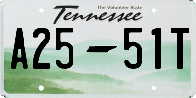 TN license plate A2551T