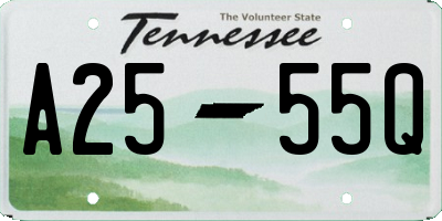 TN license plate A2555Q