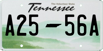 TN license plate A2556A