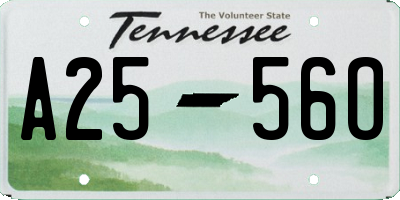 TN license plate A2556O