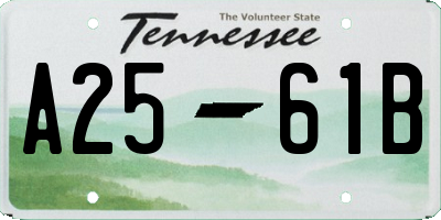 TN license plate A2561B