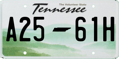 TN license plate A2561H