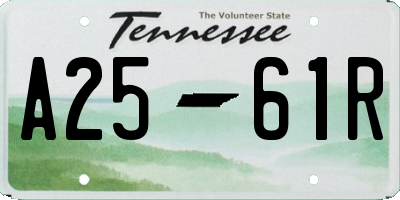 TN license plate A2561R