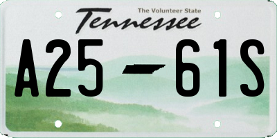 TN license plate A2561S