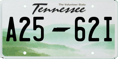 TN license plate A2562I
