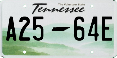 TN license plate A2564E