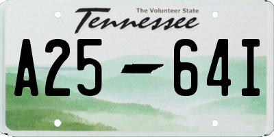 TN license plate A2564I