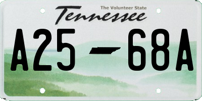 TN license plate A2568A
