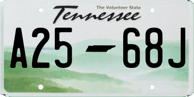TN license plate A2568J