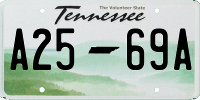 TN license plate A2569A