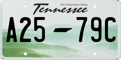 TN license plate A2579C