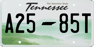 TN license plate A2585T