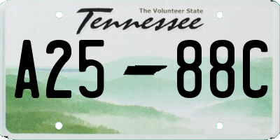 TN license plate A2588C