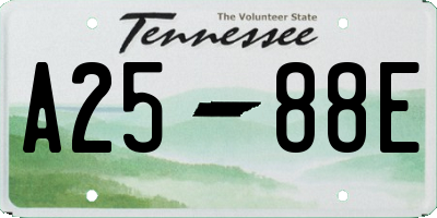 TN license plate A2588E