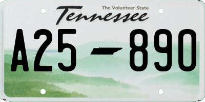 TN license plate A2589O
