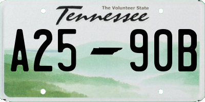 TN license plate A2590B