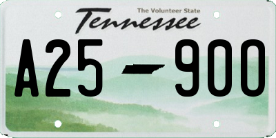 TN license plate A2590O